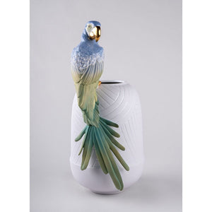 Lladro Macaw Bird Vase