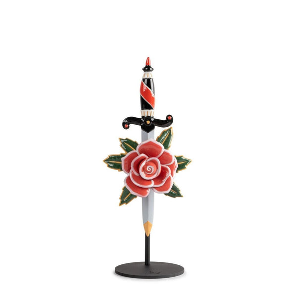 Load image into Gallery viewer, Lladro Dagger and Rose Sculpture
