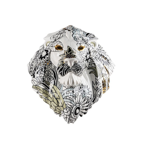 Lladro Lion Mask / Wild Nature Sculpture