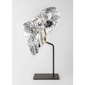 Lladro Lion Mask / Wild Nature Sculpture