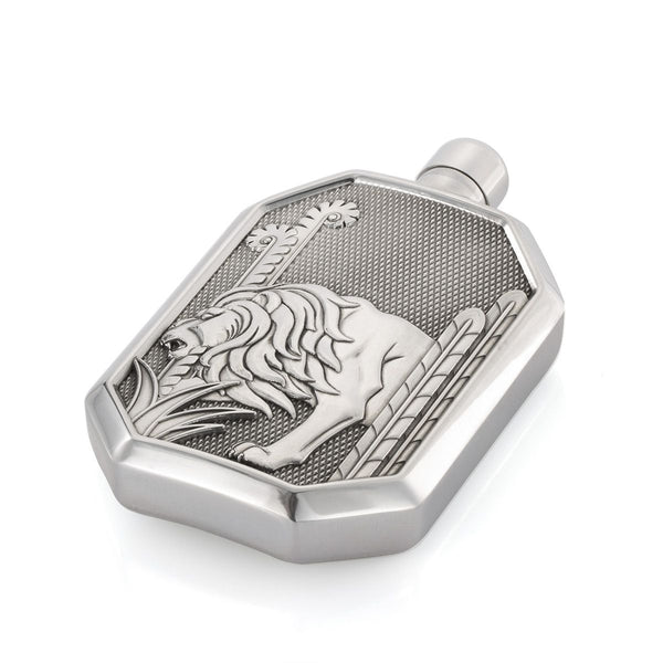 Load image into Gallery viewer, Royal Selangor Lion Hip Flask LG
