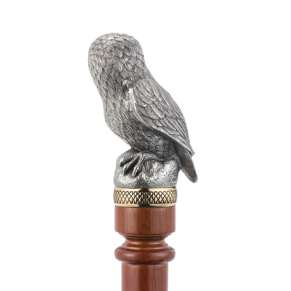 Load image into Gallery viewer, Royal Selangor Owl Walking Stick
