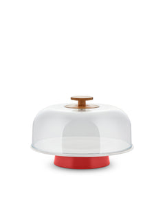 Alessi Mattina - Cake Stand with Dome Red