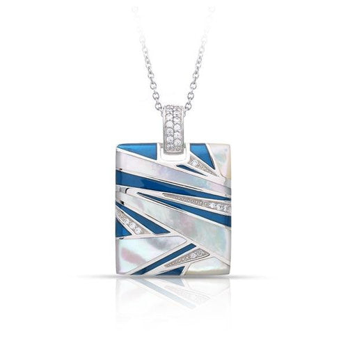 Belle Etoile Lumina Pendant - White Mother-of-Pearl & Sea-Blue