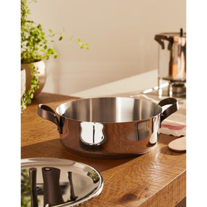 Alessi Edo Low Casserole With Two Handles Cm 28 || Inch 11″