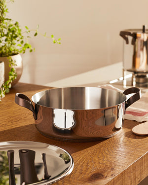 Alessi Edo Low Casserole With Two Handles Cm 24 || Inch 9½"