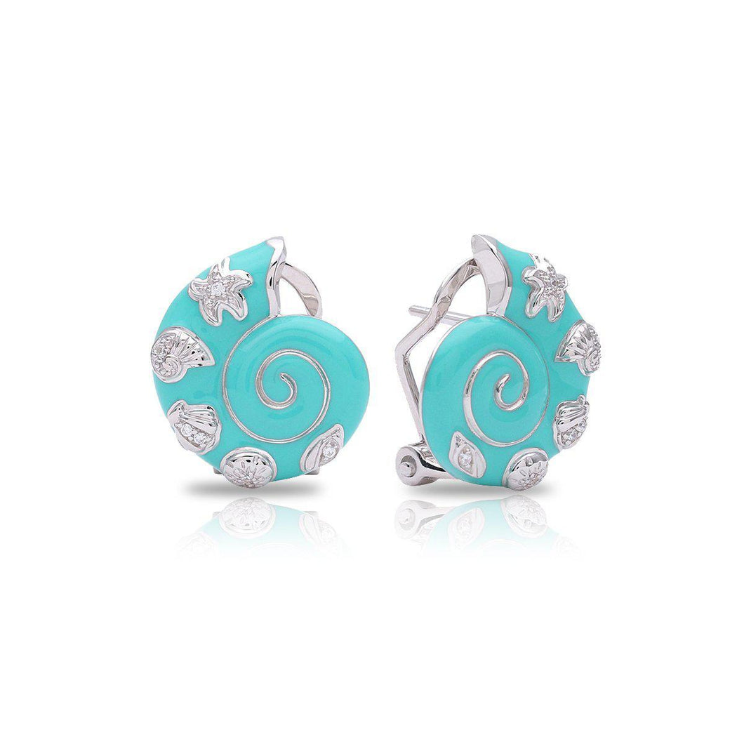 Belle Etoile Seashells Earrings - Aquamarine