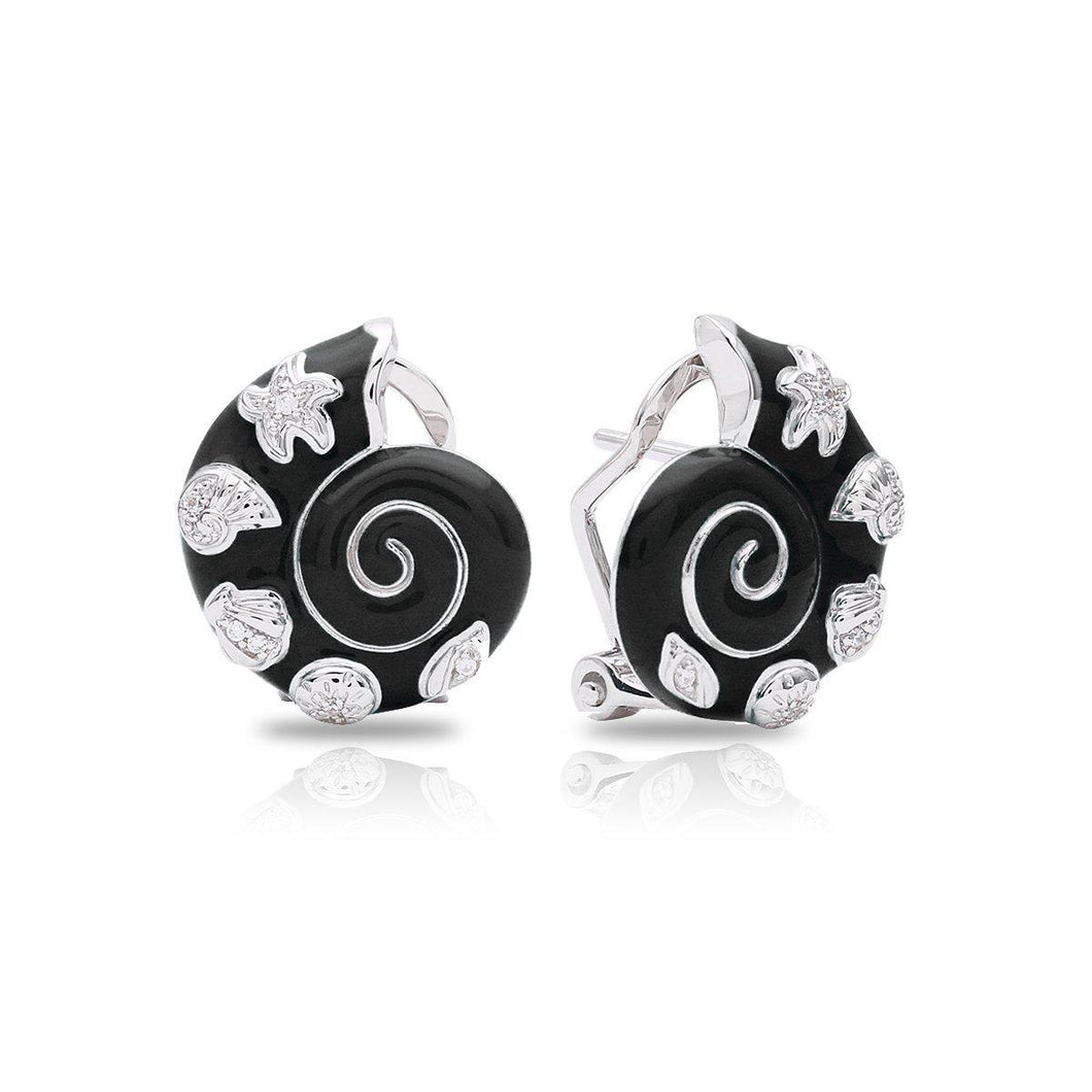 Belle Etoile Seashells Earrings - Black