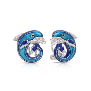 Belle Etoile "Dauphin" Dolphin Earrings - Blue