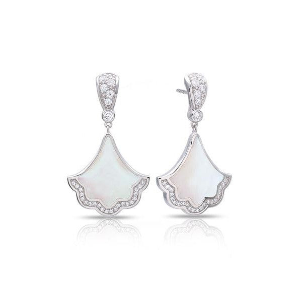 Belle Etoile Astoria Earrings - White Mother-of-Pearl
