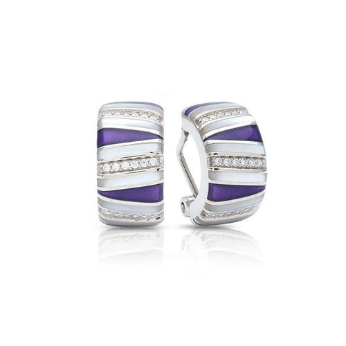 Belle Etoile St. Regis Earrings - Mother-of-Pearl & Purple