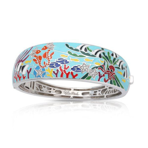 Load image into Gallery viewer, Belle Etoile Seahorse Bangle - Blue Multi
