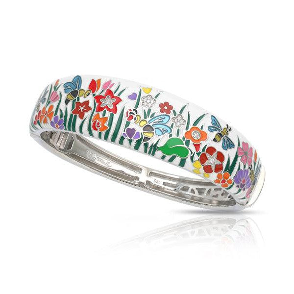 Load image into Gallery viewer, Belle Etoile Bee Garden Bangle - White
