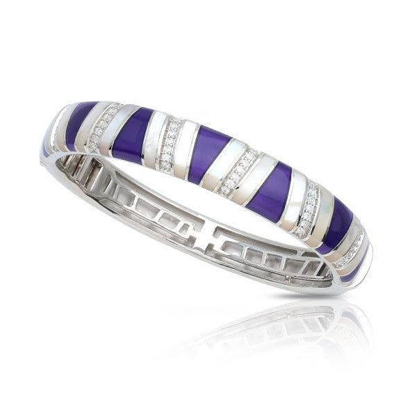 Load image into Gallery viewer, Belle Etoile St. Regis Bangle - Mother-of-Pearl &amp; Purple
