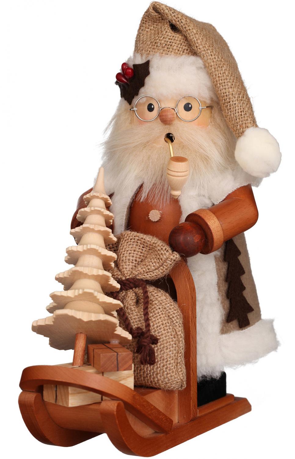 Christian Ulbricht Incense Burner - Smoker - Santa on Sleigh (Natural)