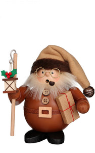 Christian Ulbricht Incense Burner - Smoker - Santa with Lantern (Natural)