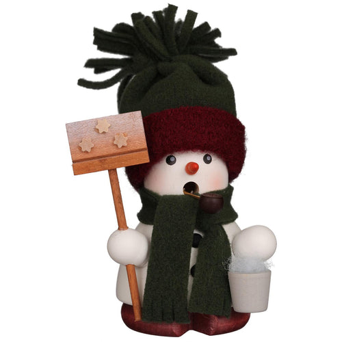 Christian Ulbricht Incense Burner - Smoker - Snowman with Green Hat/Scarf
