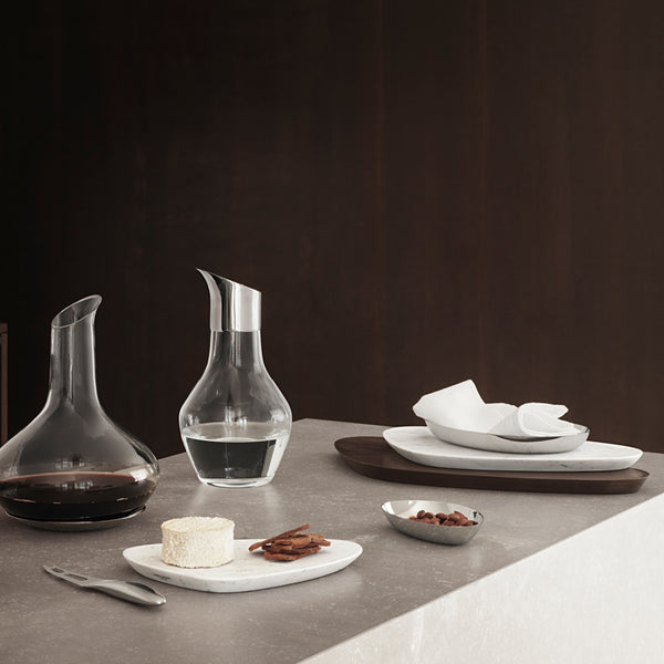 Load image into Gallery viewer, Georg Jensen Sky Wine Carafe &amp; Stainless Steel Coaster
