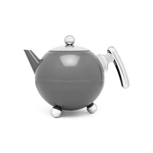 Bredemeijer 41 fl. oz. Double Wall Bella Ronde Cool Grey Teapot