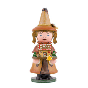 Hubrig Volkskunst Gnome Gingerbread House 14cm Incense Smoker
