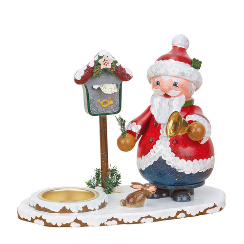 Hubrig Volkskunst Santa Claus with Tealight 14cm Incense Smoker