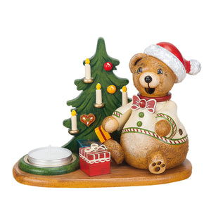 Hubrig Volkskunst Teddys Christmas with Tealight 14cm Incense Smoker