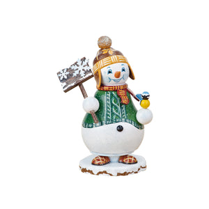 Hubrig Volkskunst Gnome Snowman 14cm Incense Smoker
