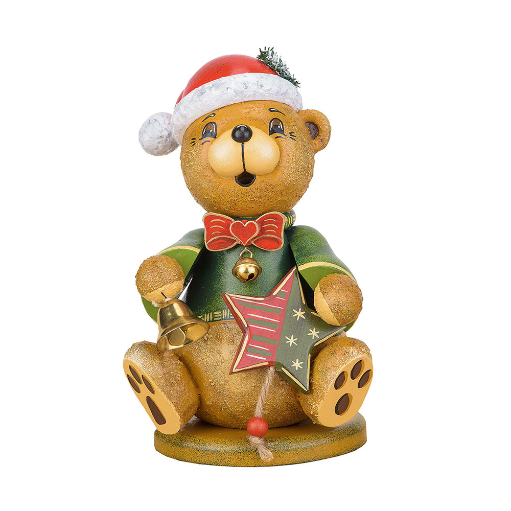 Hubrig Volkskunst Teddy Christmas Bear 20cm Incense Smoker