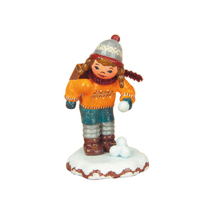 Hubrig Volkskunst Winter Children - Schoolgirl Figurine