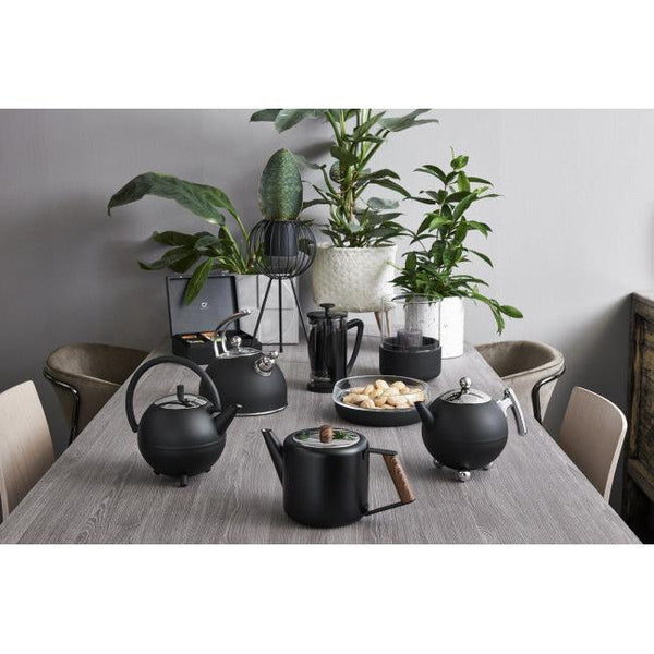 Load image into Gallery viewer, Bredemeijer 37 fl oz. Teapot Double Wall SS Boston Black Matt
