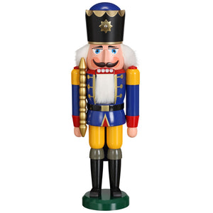 Seiffener Volkskunst King Blue 15.4" Nutcracker