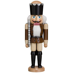 Seiffener Volkskunst King Brown Soft Colored 15.4" Nutcracker