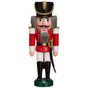 Seiffener Volkskunst Hussar Red 11" Nutcracker