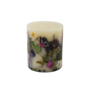 Rosy Rings Black Currant + Bay Small Round Botanical Candle