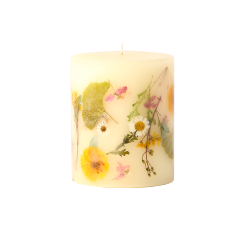 Rosy Rings Lemon Blossom + Lychee Small Round Botanical Candle