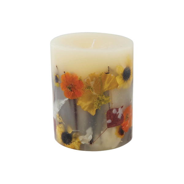 Load image into Gallery viewer, Rosy Rings Honey Tobacco Medium Round Botanical Candle
