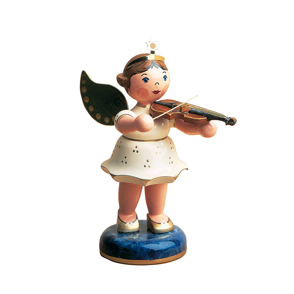 Hubrig Volkskunst Angel with Violin 16cm Figurine