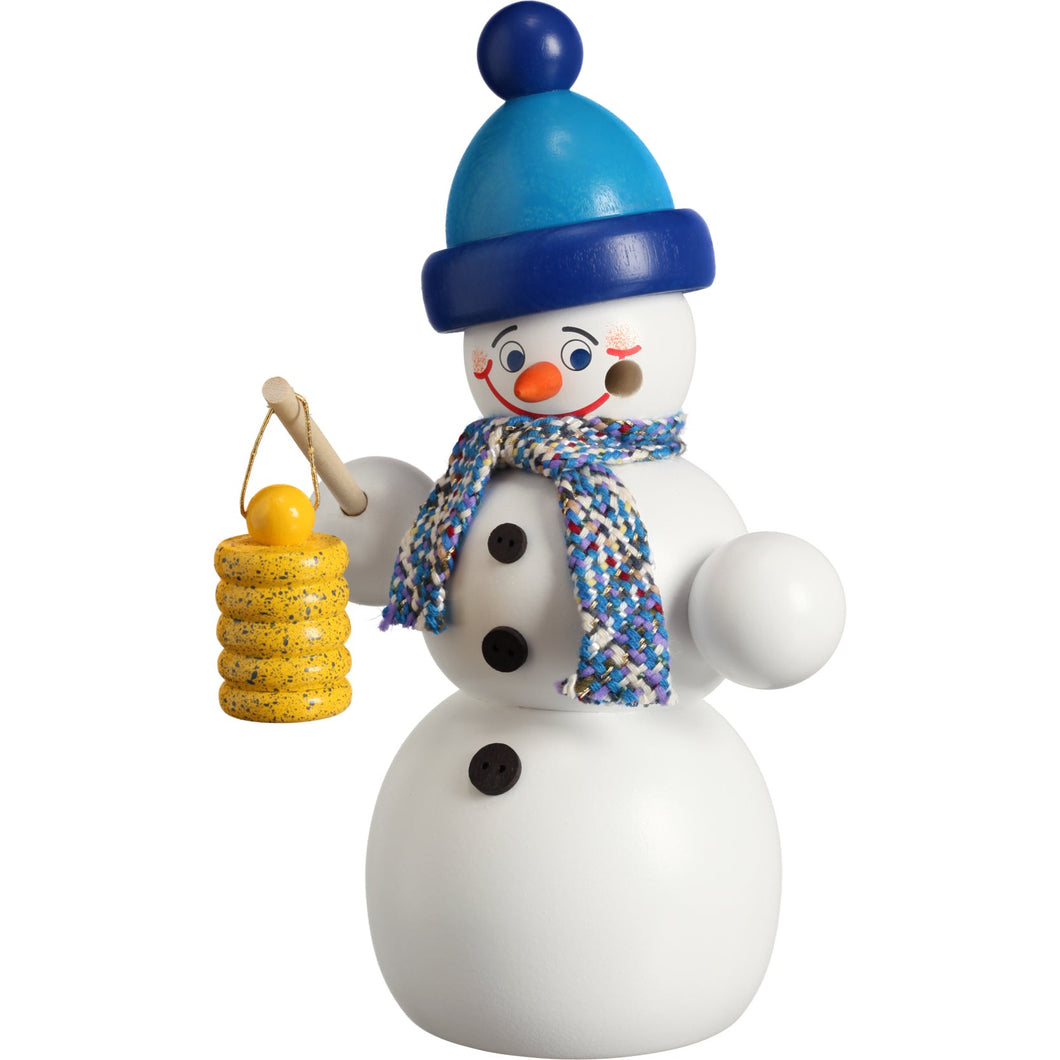 Seiffener Volkskunst Snowman With Lantern 6.3