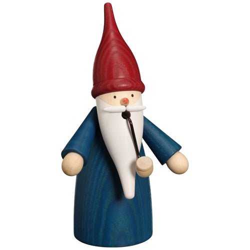 Seiffener Volkskunst Gnome In Blue 6.3