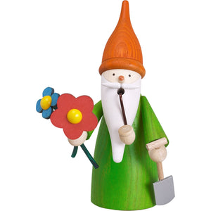 Seiffener Volkskunst Gardening Gnome 6.3" Incense Smoker