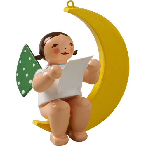 Wendt & Kuhn Angel with Sheet of Music, in Moon Figurine