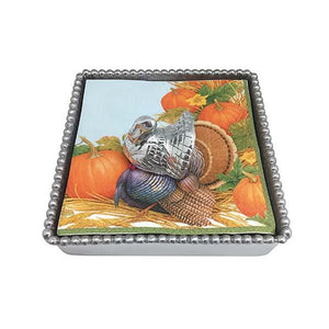 Mariposa Turkey Beaded Napkin Box