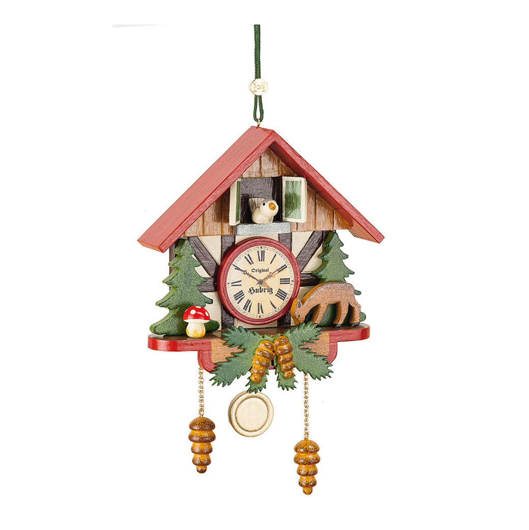Hubrig Volkskunst Cuckoo Clock Forest Ornament