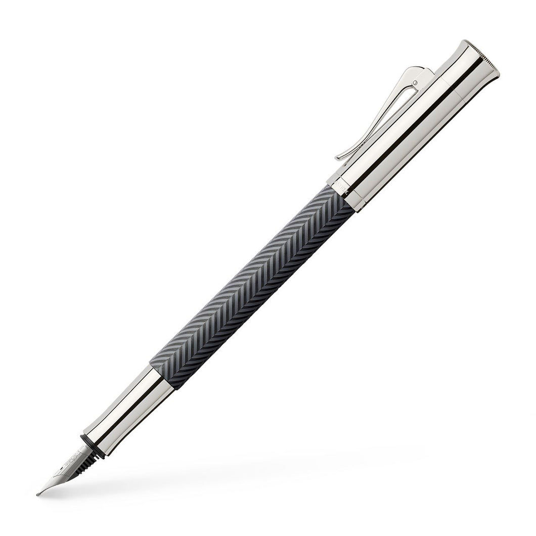 Graf von Faber-Castell Fountain Pen Guilloche Ciselé Anthracite