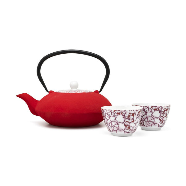 Load image into Gallery viewer, Bredemeijer 40 fl oz. Yantai Red Teapot
