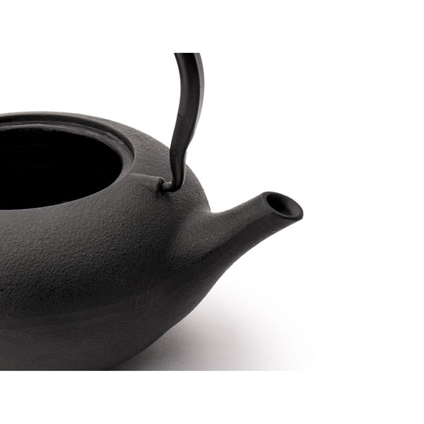 Load image into Gallery viewer, Bredemeijer Giftset Shanxi Black Cast Iron Teapot with 2 Porcelain Striped Mugs
