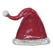 Load image into Gallery viewer, Mariposa Red Enamel Santa Hat Candy Dish