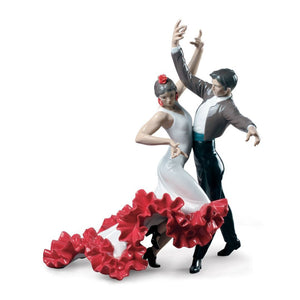 Lladro Flamenco Dancers Couple Figurine
