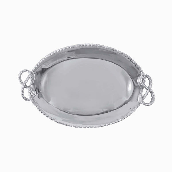 Load image into Gallery viewer, Mariposa Rope Oval Serving Tray
