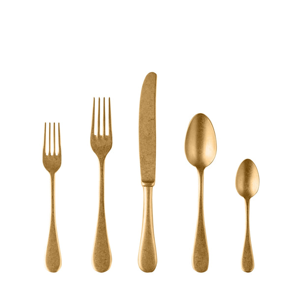 Load image into Gallery viewer, Mepra 5 Pcs Place Setting Vintage Oro
